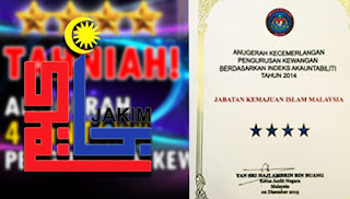 Jakim dianugerah empat bintang pengurusan kewangan terbaik