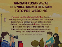 Jangan Rusak Awal Pernikahanmu Dengan Foto Pre-Wedding