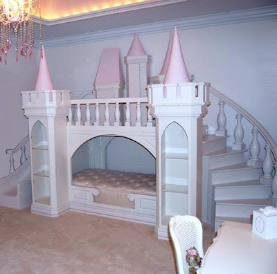 Interior nuanced female children's bedroom Castle