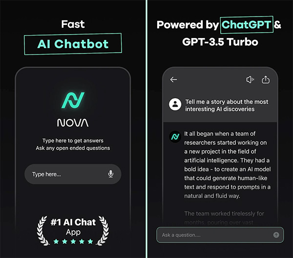 Nova - ChatGPT AI Chatbot - Trò chuyện, hỏi đáp và nhiều hơn nữa a1