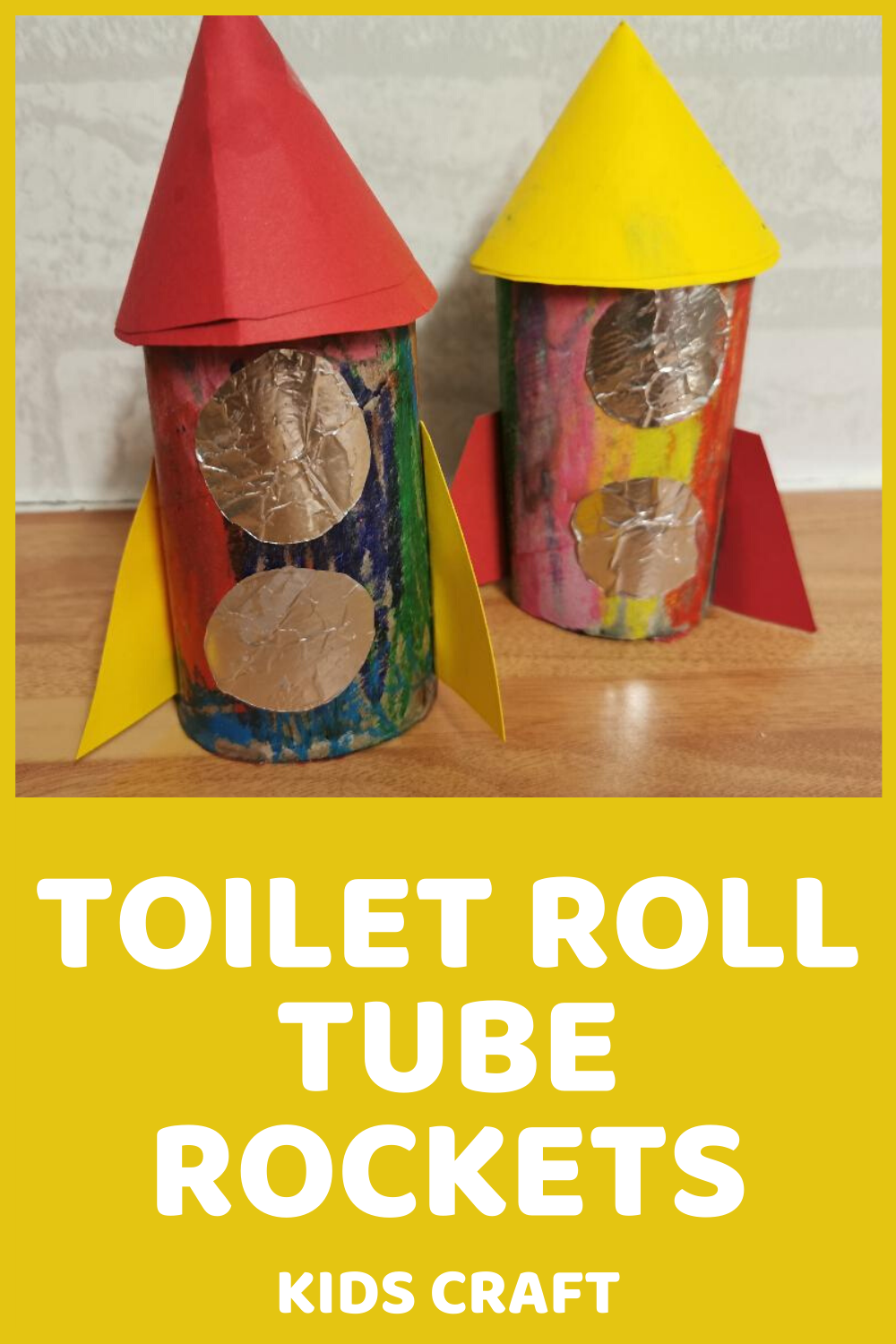Toilet Roll Tube Rockets - Kids Craft