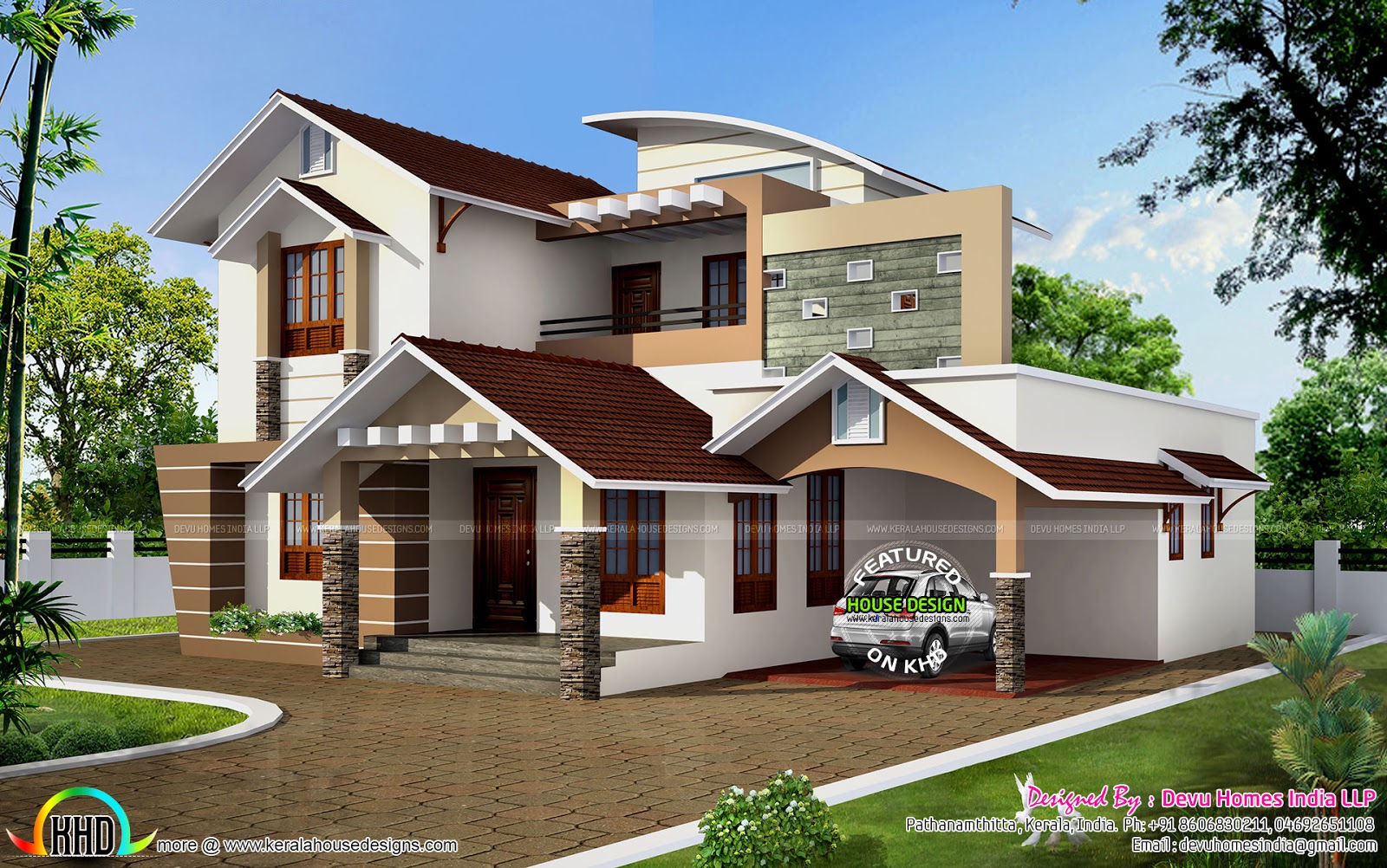 South facing vastu  home  in 2448 sq ft Kerala home  design 