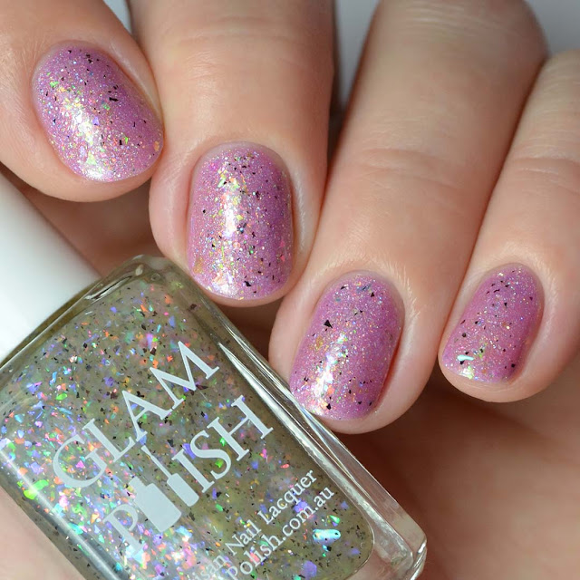 iridescent flakie nail polish topper