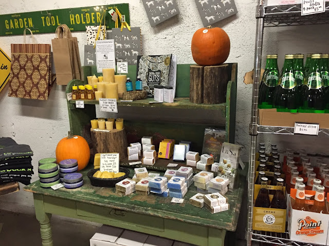 Locally made giftables at Bushel and Peck's in Beloit, Wisconsin.