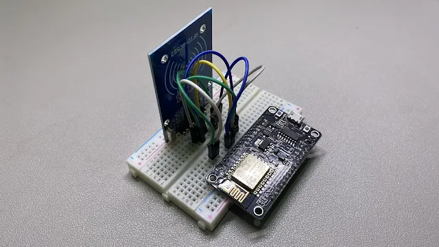 ESP8266 connects with RC522 RFID module.