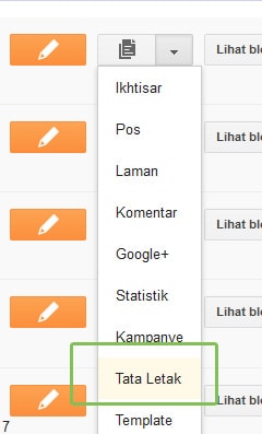Letak link tata letak di blogger