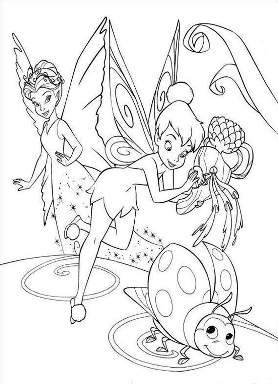 Tinkerbell and Queen Clarion Coloring Pages