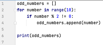 Create a list with odd numbers