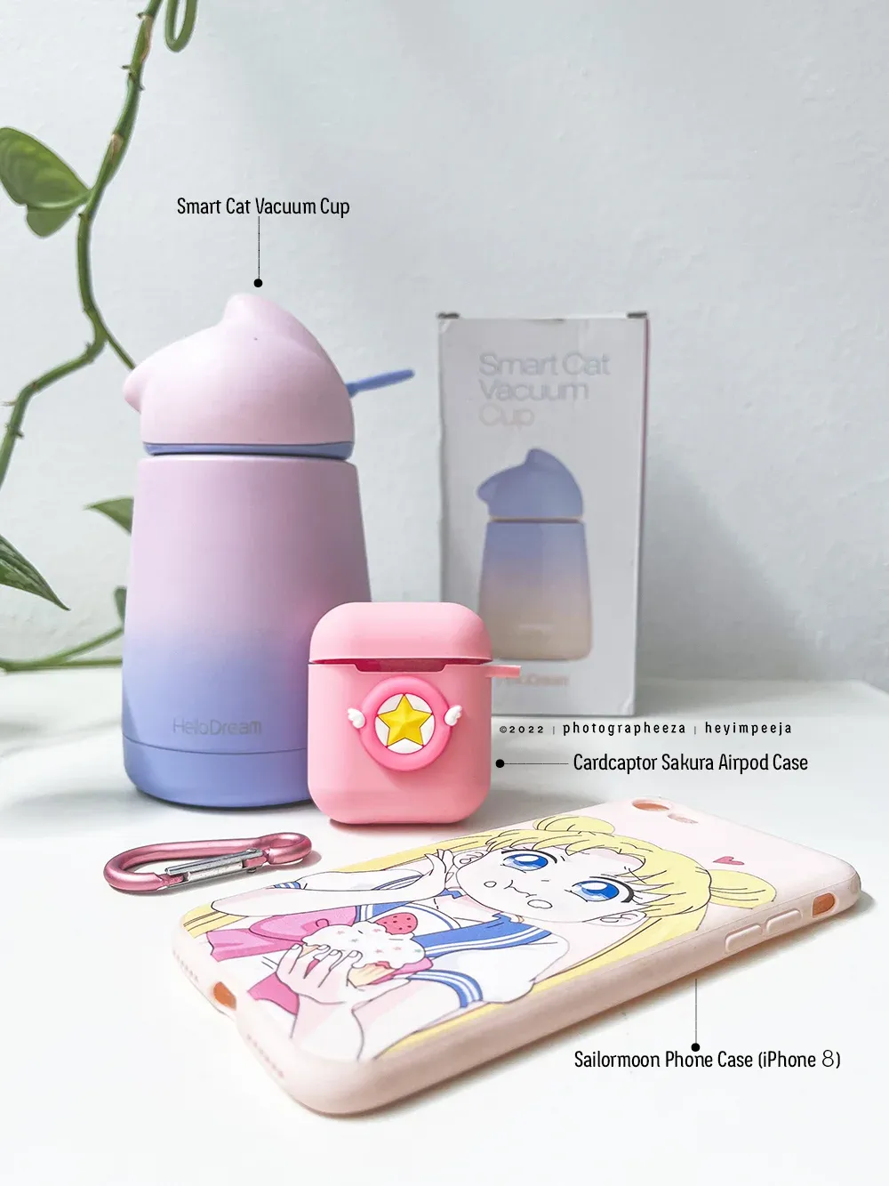 Smart Cat Vacuum Cup Sailormoon Phone Case  iPhone 8 Cardcaptor Sakura Airpod Case