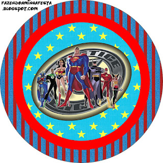 Justice League, Toppers or Free Printable Candy Bar Labels.