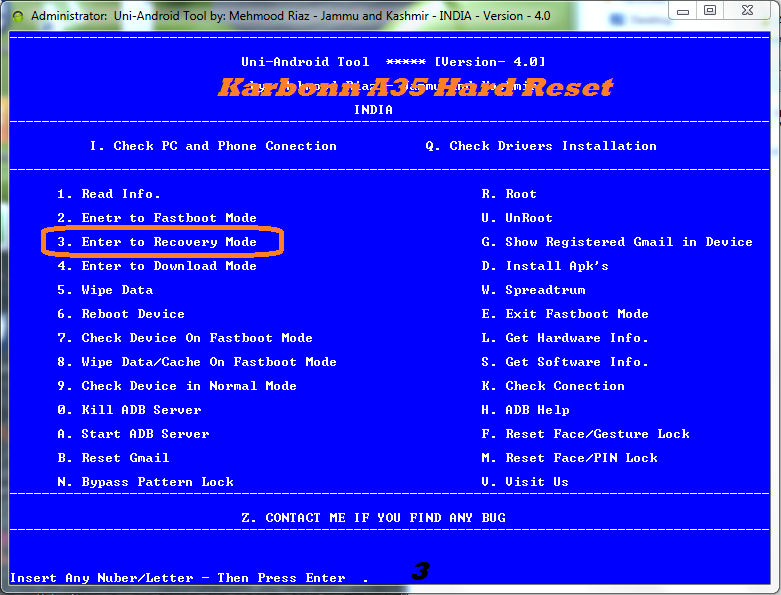 Conclusion you can reset or unlock a forgotten android pattern lock by entering gmail id and password, pin number or. Karbonn A35 Hard Reset And Pattern Unlock Done With Android Multi Tool Free Computer Tricks