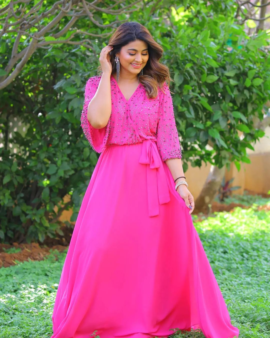 Actress Sneha in Pink dress Beautiful photoshoot