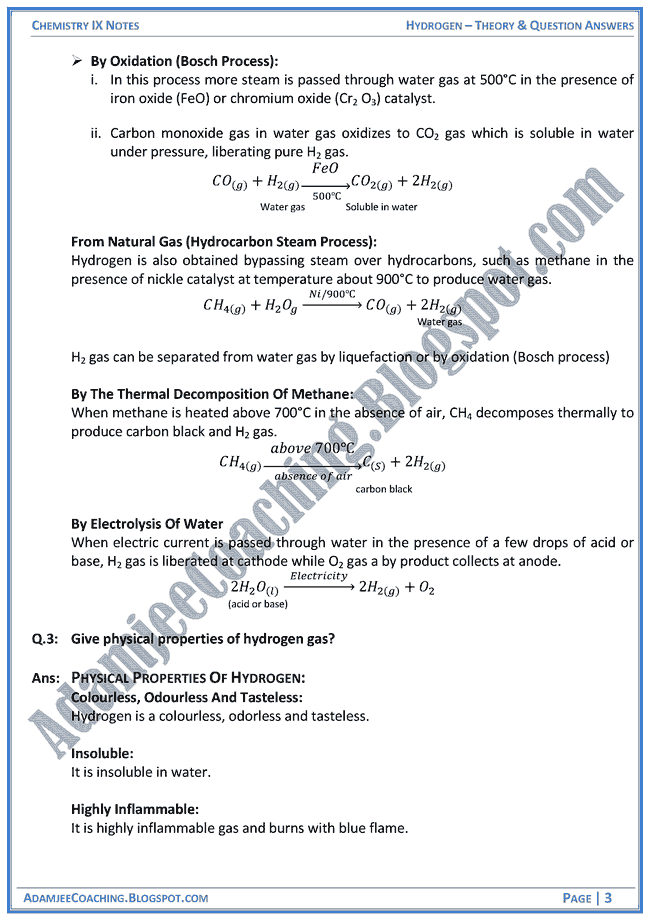 hydrogen-theory-notes-and-question-answers-chemistry-ix