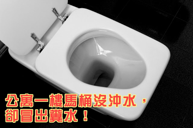 公寓一樓馬桶冒糞水