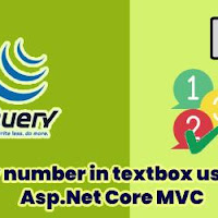 Allow only number in textbox using jQuery Asp.Net Core MVC
