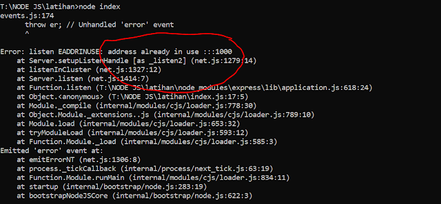 Node Js Address Already In Use on Port