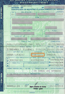 Certificado de Registro do Carro