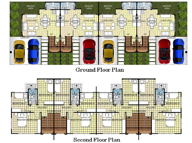 Two Storey Rowhouse - ERIN FloorPlan