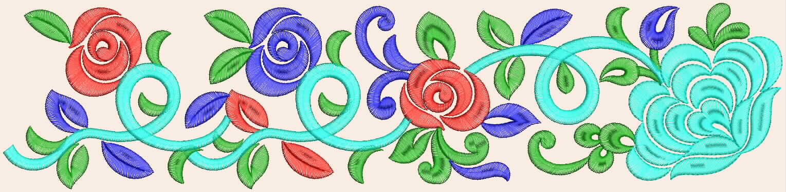 motif de broderie élégance pour bordure en dentelle
