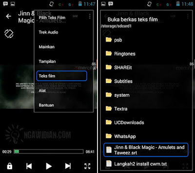 Cara Menampilkan Subtitle Film Dengan MX Player 