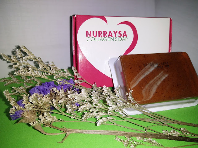 Nurraysa Collagen soap,Nurraysa Collagen soap, collagen soap, sabun kolagen, kebaikan sabun kolagen, kebaikan collagen soap, soap, pencuci muka, cara mengatasi jerawat, jeragat, jerawat, pulihkan jeragat, parut, Nurraysa