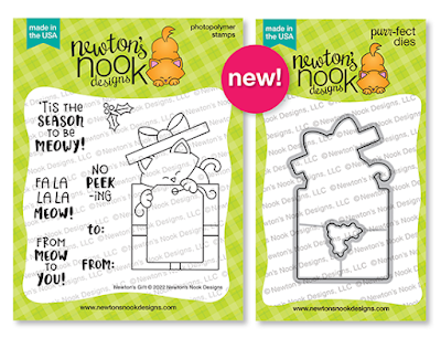 Newton's Nook Designs Newton's Gift Stamp Set and coordinating Newton's Gift Die Set