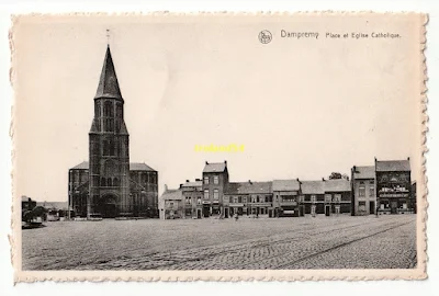 CP,  Dampremy, place et église Catholique, éditions BRIAN-Dampremy