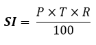 Simple interest formula