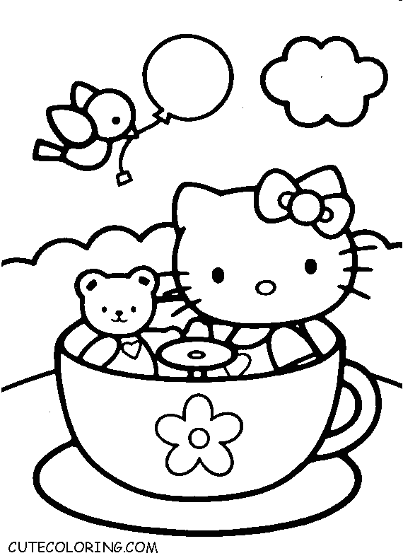 Download Hello Kitty coloring pages CuteColoring.com