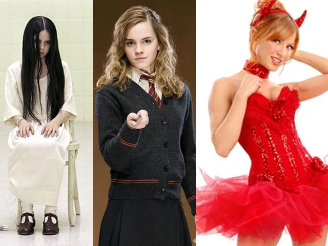 looks para Halloween: Samara o chamado, Hermione e Diabinha  (foto: pinterest/reprodução )