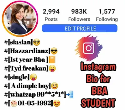 Instagram Bio for BBA Students