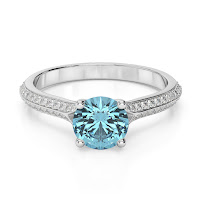 Aquamarine Engagement Ring