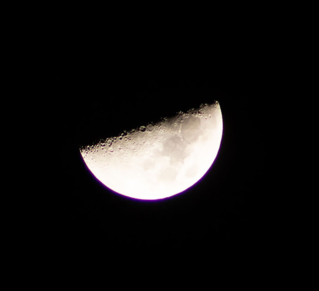 Moon image taken with DSLR, 300mm, 1/250 second (Source: Palmia Observatory)