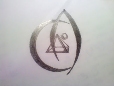 The "C" with the pyramid is Chloe's. Adalla's Complex Tattoo. Xander's Mark