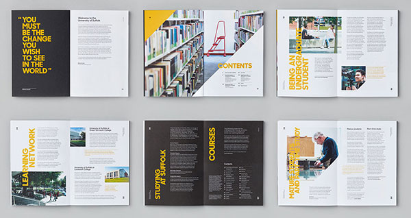 Inspirasi 20+ Desain Brosur dan Katalog Modern - Suffolk University Catalogue Design