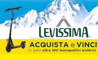 Logo Concorso ''Levissima Monopattino'' : in palio 100 monopattini elettrici