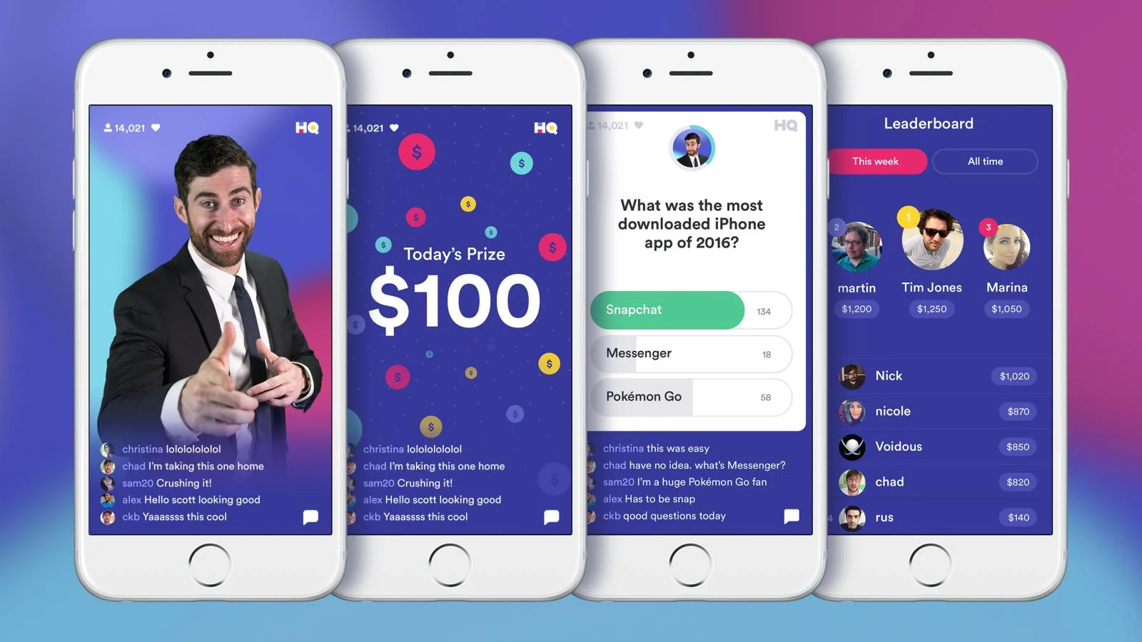 HQ is a primer trivia game