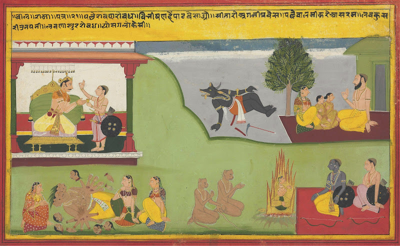 Scenes from Ramayana - Rajput Painting, Mewar, Circa 1640