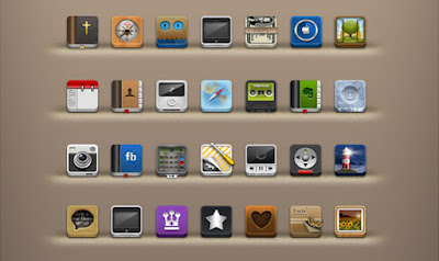 Set de iconos para iphone ipad touch libre descarga