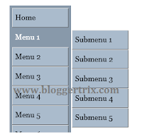 CSS3 +3 D ​​+ Kiểu + verticle + Menu + Đối với + Blogger