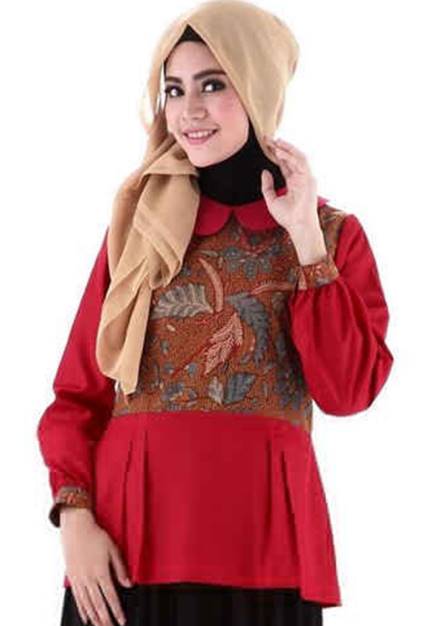 10 Model Atasan Batik Wanita Muslimah 2020
