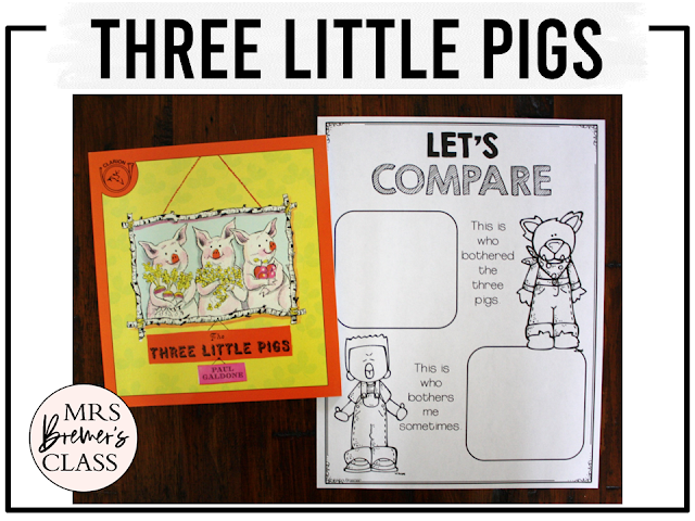 Three Little Pigs Fairy Tales activities unit with literacy printables, reading companion activities, and lesson ideas for First Grade and Second Grade