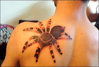 lower back spider tattoos