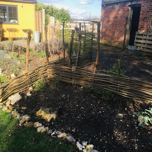 willow fencing garden