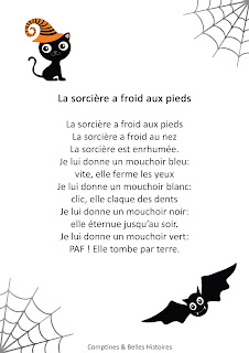 La sorcière a froid aux pieds - Paroles de la comptine pour les enfants - Sélection de Poésie, Chansons et Comptines pour enfant - Par Comptines et Belles Histoires