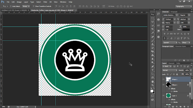 Cara Membuat Logo Starbucks