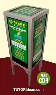 Desain Sticker Kotak Amal Masjid CDR