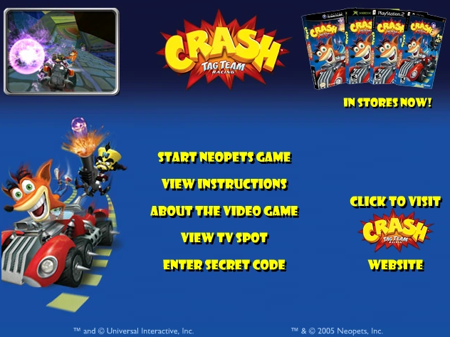 Captura de tela do jogo crash bandicoot