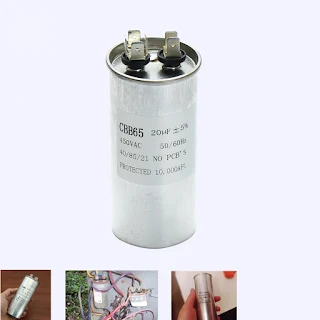 CBB65 450VAC 20uF Motor Capacitor Air Conditioner Compressor Start Capacitor hown - store