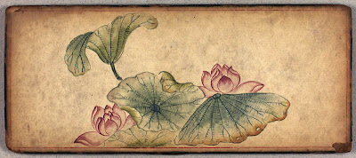 lotus flowers in Buddhist sketch album